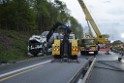 VU Gefahrgut LKW umgestuerzt A 4 Rich Koeln Hoehe AS Gummersbach P521